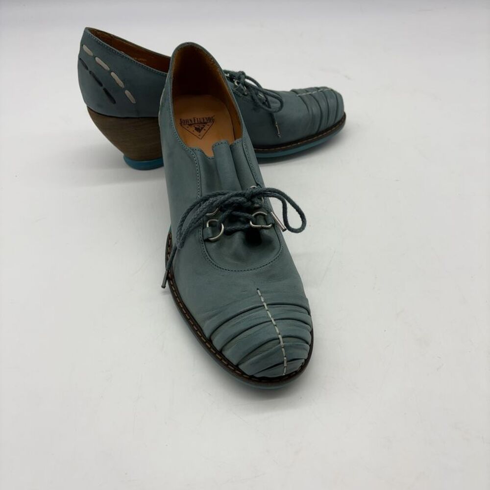 John Fluevog Lace-upruched Toe Leather Heel - Picture 4 of 8